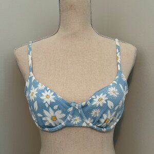 Xhilaration Women's Sunflower Textured Bikini Top Size S
